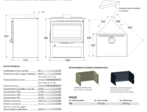 datos tecnicos 70